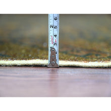 Load image into Gallery viewer, 8&#39;10&quot;x12&#39;2&quot; Coffee Brown, Overdyed Afghan Ersari with Garden Block Design, Zero Pile, Vegetable Dyes, Distressed, Hand Knotted, 100% Wool, Oriental Rug FWR122244