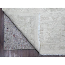 Load image into Gallery viewer, 8&#39;8&quot;x11&#39;5&quot; Pearl White, Hand Knotted, Washed Out Peshawar With All Over Vines And Leaf Pattern, Vegetable Dyes, 100% Wool, Oriental Rug FWR122262