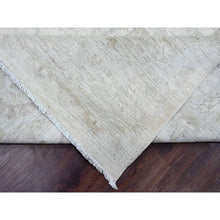 Load image into Gallery viewer, 8&#39;8&quot;x11&#39;5&quot; Pearl White, Hand Knotted, Washed Out Peshawar with All Over Vines and Leaf Pattern, Vegetable Dyes, 100% Wool, Oriental Rug FWR122262