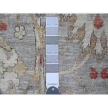 Load image into Gallery viewer, 9&#39;x11&#39;7&quot; Misty Gray, Peshawar with Sickle Leaf Design, High Mountain Wool, Hand Knotted, Natural Dyes, Densely Woven, Oriental Rug FWR122274