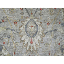 Load image into Gallery viewer, 9&#39;x11&#39;7&quot; Misty Gray, Peshawar with Sickle Leaf Design, High Mountain Wool, Hand Knotted, Natural Dyes, Densely Woven, Oriental Rug FWR122274