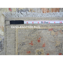 Load image into Gallery viewer, 9&#39;x11&#39;7&quot; Misty Gray, Peshawar with Sickle Leaf Design, High Mountain Wool, Hand Knotted, Natural Dyes, Densely Woven, Oriental Rug FWR122274
