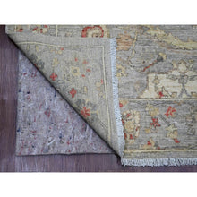 Load image into Gallery viewer, 7&#39;10&quot;x10&#39; Cloud Gray, Peshawar with Sickle Leaf Design, Hand Knotted, High Mountain Wool, Vegetable Dyes, Densely Woven, Oriental Rug FWR122280