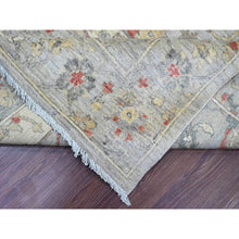 Load image into Gallery viewer, 7&#39;10&quot;x10&#39; Cloud Gray, Peshawar with Sickle Leaf Design, Hand Knotted, High Mountain Wool, Vegetable Dyes, Densely Woven, Oriental Rug FWR122280