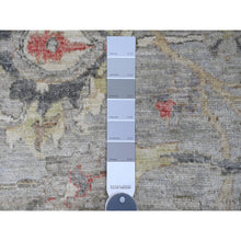 Load image into Gallery viewer, 7&#39;10&quot;x10&#39; Cloud Gray, Peshawar with Sickle Leaf Design, Hand Knotted, High Mountain Wool, Vegetable Dyes, Densely Woven, Oriental Rug FWR122280