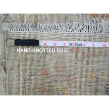 Load image into Gallery viewer, 7&#39;10&quot;x10&#39; Cloud Gray, Wool and Pure Silk, Jewellery Design, Hand Knotted, Oriental Rug FWR526188
