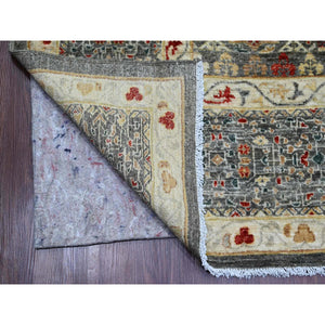 9'9"x13'8" Mocha Brown, 14th Century Mamluk Dynasty Pattern with Star Medallion Design, High Mountain Wool, Hand Knotted, Vegetable Dyes, Oriental Rug FWR122286