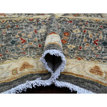 Load image into Gallery viewer, 9&#39;9&quot;x13&#39;8&quot; Mocha Brown, 14th Century Mamluk Dynasty Pattern with Star Medallion Design, High Mountain Wool, Hand Knotted, Vegetable Dyes, Oriental Rug FWR122286