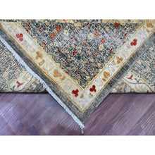 Load image into Gallery viewer, 9&#39;9&quot;x13&#39;8&quot; Mocha Brown, 14th Century Mamluk Dynasty Pattern with Star Medallion Design, High Mountain Wool, Hand Knotted, Vegetable Dyes, Oriental Rug FWR122286