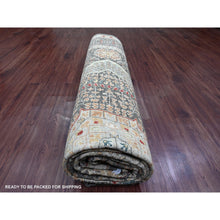 Load image into Gallery viewer, 9&#39;9&quot;x13&#39;8&quot; Mocha Brown, 14th Century Mamluk Dynasty Pattern with Star Medallion Design, High Mountain Wool, Hand Knotted, Vegetable Dyes, Oriental Rug FWR122286