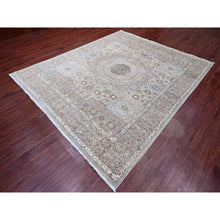 Load image into Gallery viewer, 8&#39;1&quot;x10&#39; Pastel Gray, 14th Century Mamluk Dynasty Pattern with Geometric Medallion Design, High Mountain Wool, Hand Knotted, Natural Dyes, Oriental Rug FWR122292
