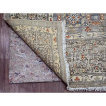 Load image into Gallery viewer, 8&#39;1&quot;x10&#39; Pastel Gray, 14th Century Mamluk Dynasty Pattern with Geometric Medallion Design, High Mountain Wool, Hand Knotted, Natural Dyes, Oriental Rug FWR122292