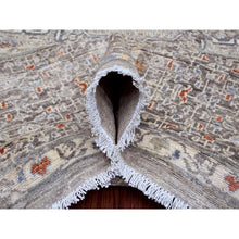 Load image into Gallery viewer, 8&#39;1&quot;x10&#39; Pastel Gray, 14th Century Mamluk Dynasty Pattern with Geometric Medallion Design, High Mountain Wool, Hand Knotted, Natural Dyes, Oriental Rug FWR122292