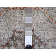 Load image into Gallery viewer, 8&#39;1&quot;x10&#39; Pastel Gray, 14th Century Mamluk Dynasty Pattern with Geometric Medallion Design, High Mountain Wool, Hand Knotted, Natural Dyes, Oriental Rug FWR122292