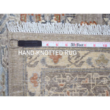 Load image into Gallery viewer, 8&#39;1&quot;x10&#39; Phantom Black, Lush and Plush, Hand Knotted, Sickle Leaf Design, Soft Pile, Wool and Silk, Oriental Rug FWR547014