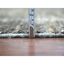 Load image into Gallery viewer, 8&#39;x10&#39; Umber Brown, Moroccan Weave with Geometric Design, Tone on Tone, Abrash, Hand Knotted, Soft Wool, Textured Pile, Oriental Rug FWR122310