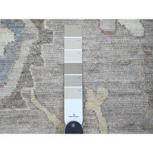 Load image into Gallery viewer, 9&#39;10&quot;x13&#39;6&quot; Spanish Gray, Afghan Angora Oushak With All Over Colorful Leaf Design, Hand Knotted, Vegetable Dyes, 100% Wool, Oriental Rug FWR122328