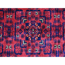 Load image into Gallery viewer, 9&#39;10&quot;x13&#39;1&quot; Deep And Saturated Red, Afghan Khamyab With Geometric Design, Soft Wool, Vegetable Dyes, Hand Knotted, Oriental Rug FWR122334