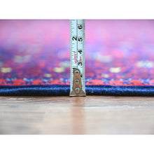 Load image into Gallery viewer, 9&#39;10&quot;x13&#39;1&quot; Deep And Saturated Red, Afghan Khamyab With Geometric Design, Soft Wool, Vegetable Dyes, Hand Knotted, Oriental Rug FWR122334