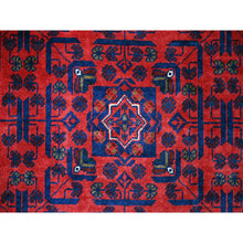 Load image into Gallery viewer, 10&#39;x13&#39;6&quot; Deep And Saturated Red, Afghan Khamyab With Repetitive Star Design, 100% Wool, Soft Pile, Hand Knotted, Oriental Rug FWR122340