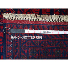 Load image into Gallery viewer, 10&#39;x13&#39;6&quot; Deep And Saturated Red, Afghan Khamyab With Repetitive Star Design, 100% Wool, Soft Pile, Hand Knotted, Oriental Rug FWR122340