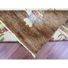 Load image into Gallery viewer, 7&#39;10&quot;x10&#39;1&quot; Alabaster White, Chinese Art Deco Inspired Peshawar, Hand Knotted, Vegetable Dyes, 100% Wool, Oriental Rug FWR122370