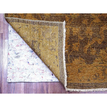 Load image into Gallery viewer, 7&#39;10&quot;x10&#39; Chocolate Brown, Peshawar with Ziegler Mahal, All Over Design, Distressed, Zero Pile, Hand Knotted, Pure Wool, Oriental Rug FWR122382