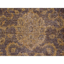 Load image into Gallery viewer, 7&#39;10&quot;x10&#39; Chocolate Brown, Peshawar with Ziegler Mahal, All Over Design, Distressed, Zero Pile, Hand Knotted, Pure Wool, Oriental Rug FWR122382