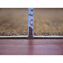 Load image into Gallery viewer, 7&#39;10&quot;x10&#39; Chocolate Brown, Peshawar With Ziegler Mahal, All Over Design, Distressed, Zero Pile, Hand Knotted, Pure Wool, Oriental Rug FWR122382