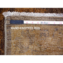 Load image into Gallery viewer, 7&#39;10&quot;x10&#39; Cloud Gray, Peshawar with Sickle Leaf Design, Hand Knotted, High Mountain Wool, Vegetable Dyes, Densely Woven, Oriental Rug FWR122280