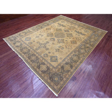 Load image into Gallery viewer, 8&#39;x9&#39;10&quot; Coffee Brown, Overdyed Kazak With Geometric Leaf Pattern, 100% Wool, Hand Knotted, Oriental Rug FWR122400