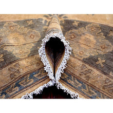 Load image into Gallery viewer, 8&#39;x9&#39;10&quot; Coffee Brown, Overdyed Kazak With Geometric Leaf Pattern, 100% Wool, Hand Knotted, Oriental Rug FWR122400