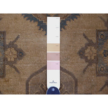 Load image into Gallery viewer, 8&#39;x9&#39;10&quot; Coffee Brown, Overdyed Kazak With Geometric Leaf Pattern, 100% Wool, Hand Knotted, Oriental Rug FWR122400