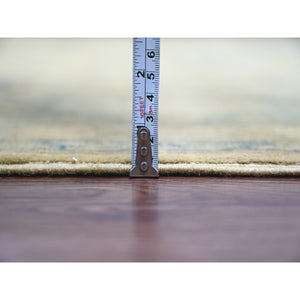 8'x9'10" Coffee Brown, Overdyed Kazak With Geometric Leaf Pattern, 100% Wool, Hand Knotted, Oriental Rug FWR122400