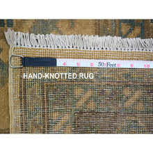 Load image into Gallery viewer, 8&#39;x9&#39;10&quot; Coffee Brown, Overdyed Kazak With Geometric Leaf Pattern, 100% Wool, Hand Knotted, Oriental Rug FWR122400