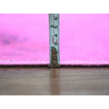 Load image into Gallery viewer, 8&#39;x9&#39;7&quot; Hot Pink, Overdyed Kazak With Geometric Design, Hand Knotted, 100% Wool, Oriental Rug FWR122406