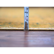 Load image into Gallery viewer, 7&#39;8&quot;x9&#39;10&quot; Honey Brown, Overdyed Kazak With Flower Medallion Design, 100% Wool, Hand Knotted, Oriental Rug FWR122412