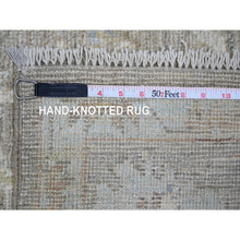 Load image into Gallery viewer, 5&#39;x19&#39;9&quot; Dark Vanilla Brown, Afghan Angora Oushak With All Over Vines Design, Hand Knotted, Veggie Dyes, 100% Wool, Long And Wide Runner, Oriental Rug FWR122460