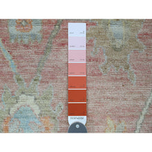 Load image into Gallery viewer, 6&#39;x8&#39;10&quot; Rouge Pink, Afghan Angora Oushak With All Over Leaf Design, Hand Knotted, Natural Dyes, 100% Wool, Oriental Rug FWR122466