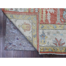 Load image into Gallery viewer, 5&#39;x6&#39;10&quot; Prismatic Red, Hand Knotted, Afghan Angora Oushak with Cypress and Willow Tree Design, Vegetable Dyes, 100% Wool, Oriental Rug FWR122478