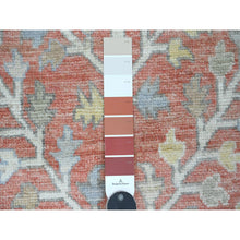 Load image into Gallery viewer, 5&#39;x6&#39;10&quot; Prismatic Red, Hand Knotted, Afghan Angora Oushak With Cypress And Willow Tree Design, Vegetable Dyes, 100% Wool, Oriental Rug FWR122478