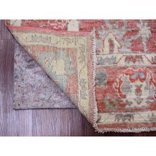 Load image into Gallery viewer, 5&#39;x6&#39;10&quot; Blush Red, Afghan Angora Oushak with All Over Leaf Design, Hand Knotted, Veggie Dyes, 100% Wool, Oriental Rug FWR122484