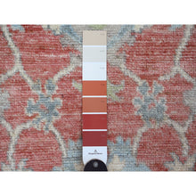 Load image into Gallery viewer, 5&#39;x6&#39;10&quot; Blush Red, Afghan Angora Oushak with All Over Leaf Design, Hand Knotted, Veggie Dyes, 100% Wool, Oriental Rug FWR122484