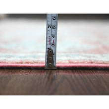 Load image into Gallery viewer, 5&#39;x6&#39;10&quot; Blush Red, Afghan Angora Oushak with All Over Leaf Design, Hand Knotted, Veggie Dyes, 100% Wool, Oriental Rug FWR122484