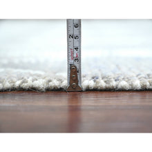 Load image into Gallery viewer, 9&#39;1&quot;x12&#39;4&quot; Spanish Gray, Moroccan Weave With Geometric Repetitive Pattern, Hand Knotted, Tone On Tone, Soft Wool, Textured Pile, Oriental Rug FWR122514