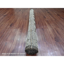 Load image into Gallery viewer, 6&#39;4&quot;x9&#39; Chocolate Brown, Moroccan Weave With Checkerboard Design, Soft Wool, Tone On Tone, Hand Knotted, Textured Pile, Oriental Rug FWR122526