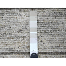 Load image into Gallery viewer, 6&#39;2&quot;x9&#39; Spanish Gray, Moroccan Weave With Compartment Design, Natural Colors, Hand Knotted, Soft Wool, Tone On Tone, Textured Pile, Oriental Rug FWR122538