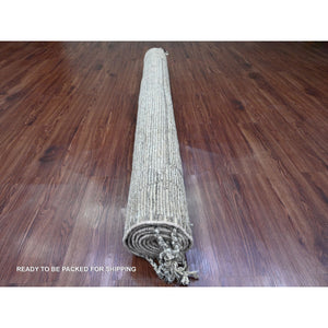 6'2"x9' Spanish Gray, Moroccan Weave With Compartment Design, Natural Colors, Hand Knotted, Soft Wool, Tone On Tone, Textured Pile, Oriental Rug FWR122538