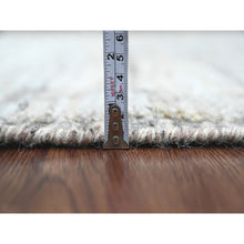 Load image into Gallery viewer, 6&#39;2&quot;x9&#39; Spanish Gray, Moroccan Weave With Compartment Design, Natural Colors, Hand Knotted, Soft Wool, Tone On Tone, Textured Pile, Oriental Rug FWR122538