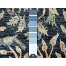 Load image into Gallery viewer, 2&#39;7&quot;x9&#39;8&quot; Yale Blue, Hand Knotted, Afghan Peshawar with Birds of Paradise Design, Soft Wool, Natural Dyes, Runner, Oriental Rug FWR122562